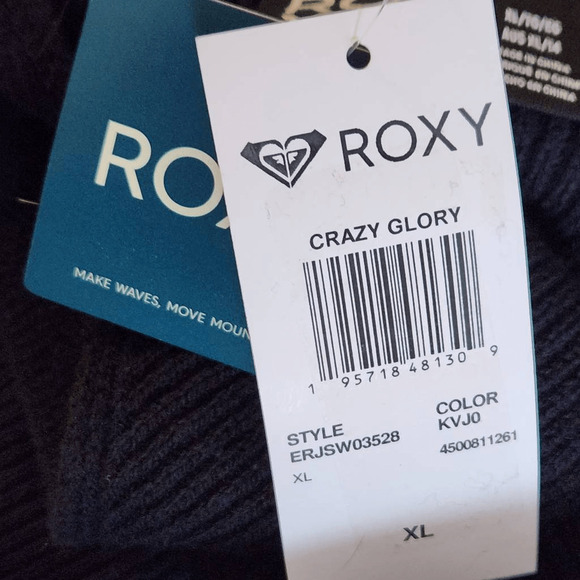 Roxy Black Crazy Glory Stretch Sweater Tank Top XL NWT (4208) - Picture 6 of 8